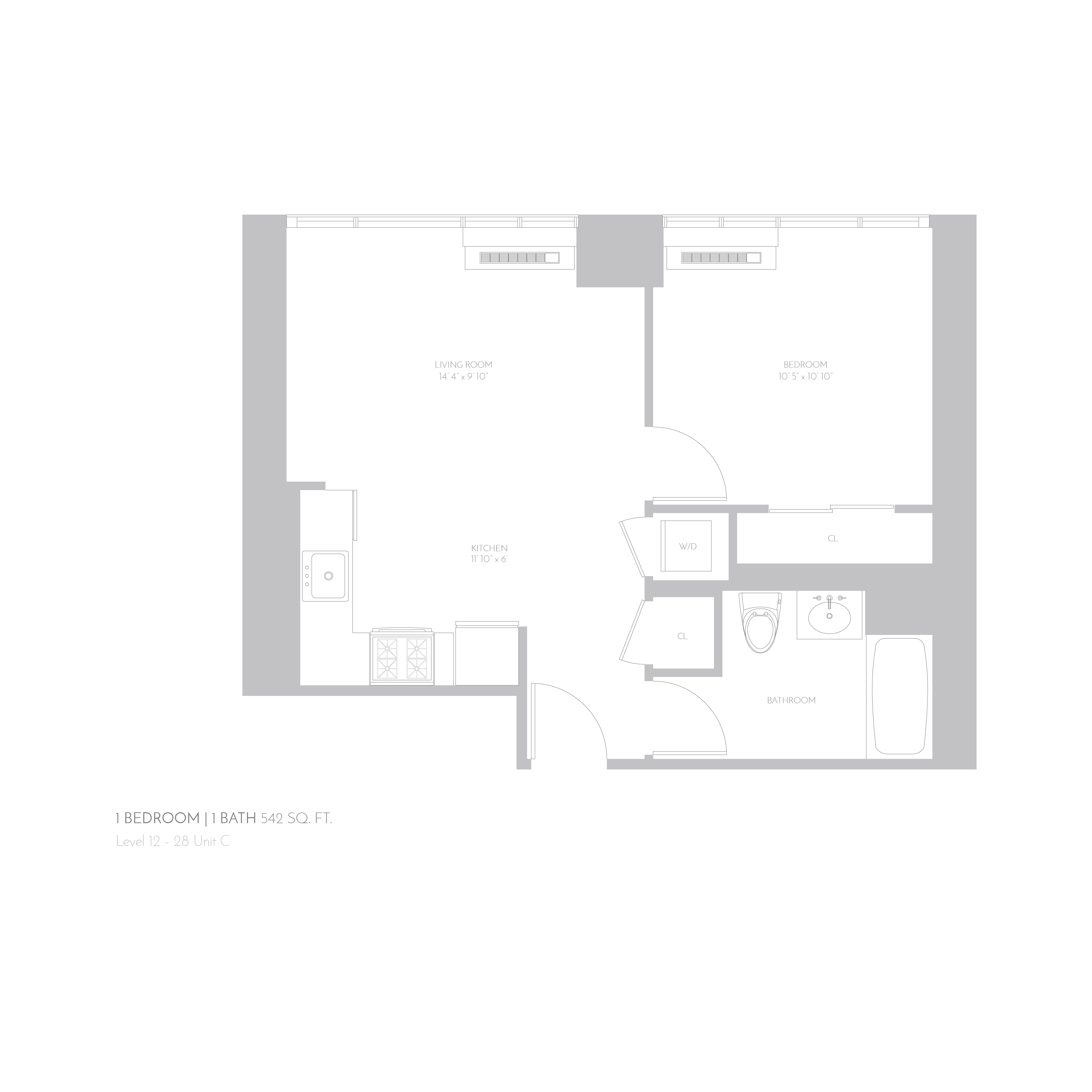 Floor plan layout diagram for 12- 28 C